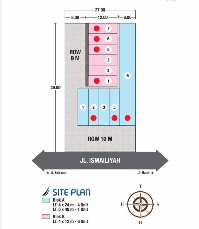 dijual ruko gudang kantor jalan ismailiyah japaris