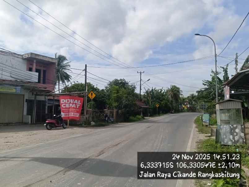 dijual ruko gudang kantor jalan raya rangkas bitung