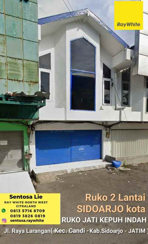 dijual ruko gudang kantor jalan rqya larangan