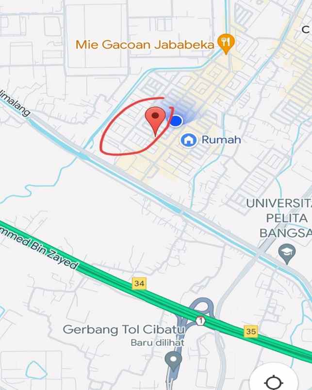 dijual ruko gudang kantor perumahan cikarang baru jl