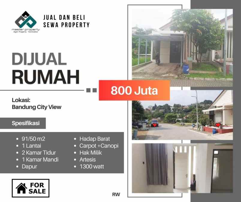 dijual rumah bandung city view