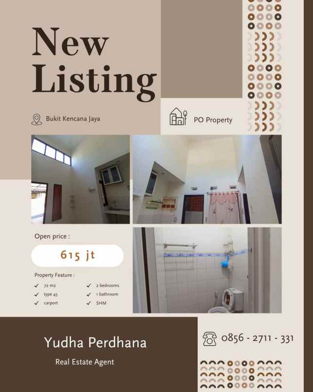 dijual rumah bukit kencana jaya