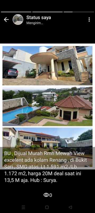 dijual rumah bukit sari