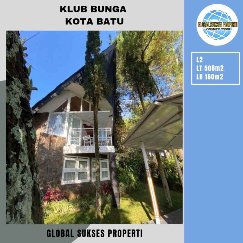 dijual rumah club bunga