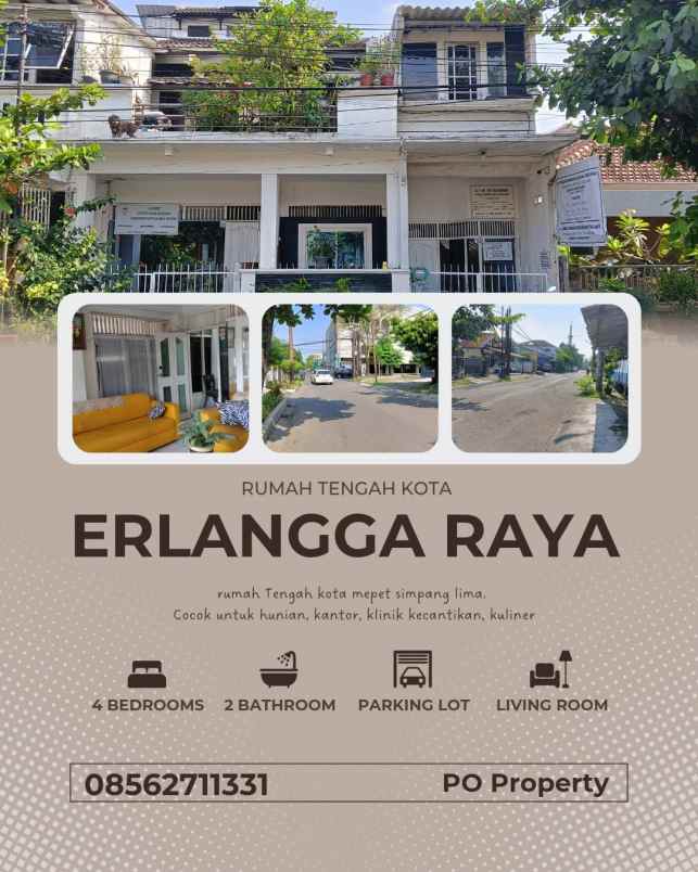 dijual rumah erlangga raya