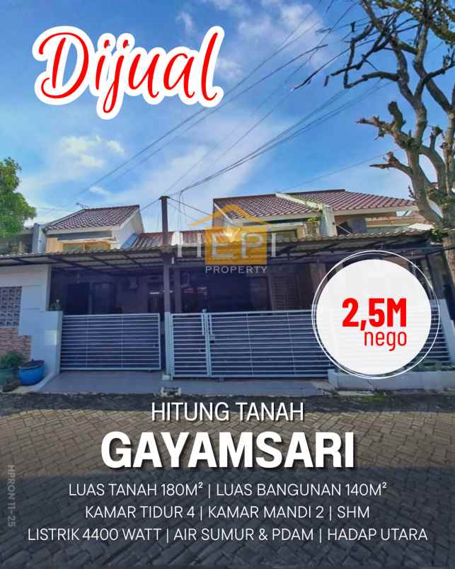 dijual rumah gandeng tengah kota gayamsari semarang
