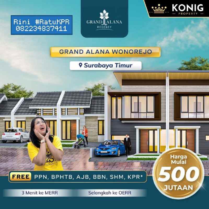 dijual rumah grand alana wonorejo surabaya