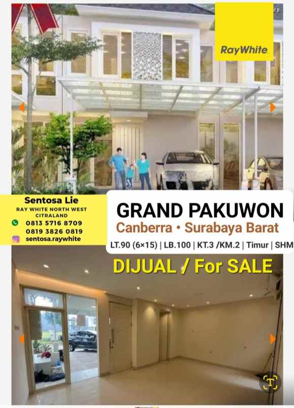 dijual rumah grand pakuwon