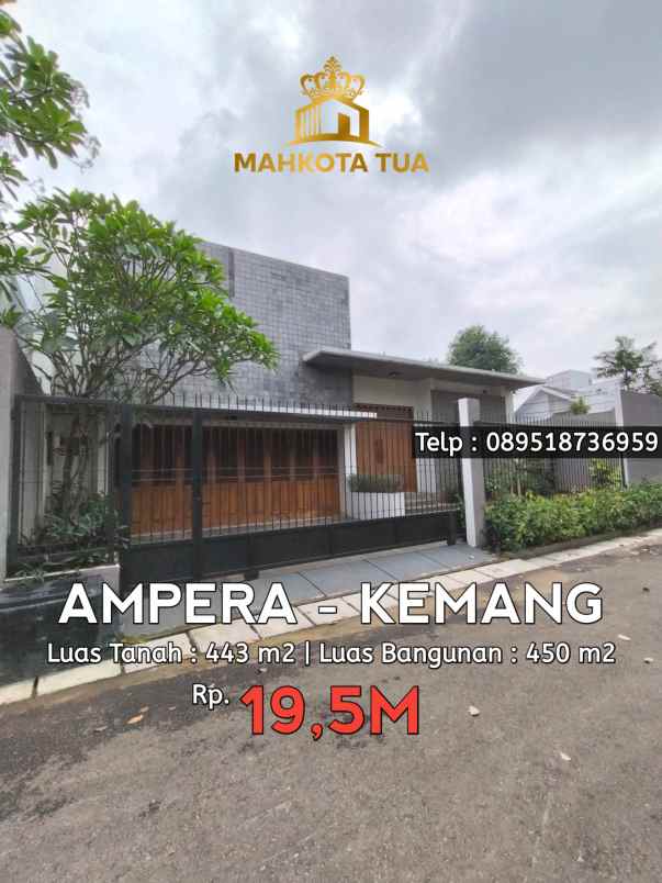 dijual rumah jalan ampera jakarta selatan