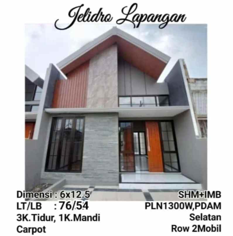 dijual rumah jalan jelidro lapangan
