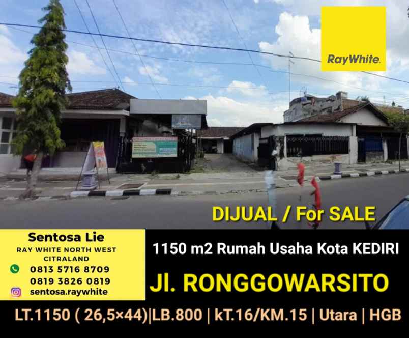 dijual rumah jalan ronggowarsito