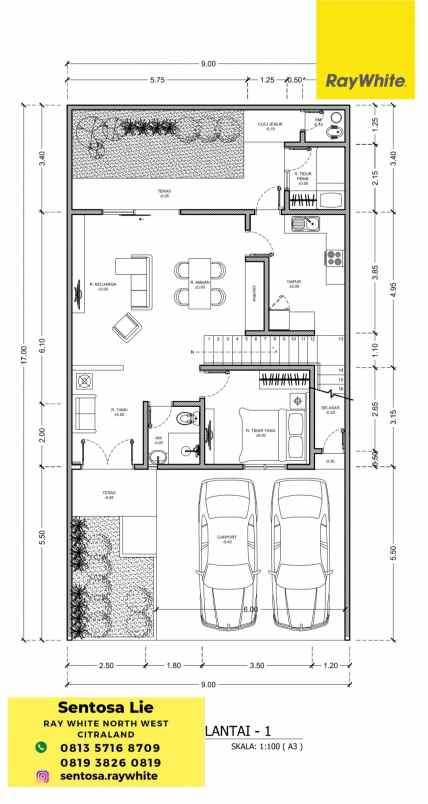 dijual rumah jalan woodland citraland