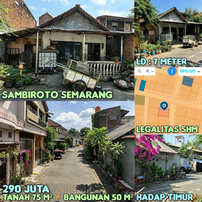dijual rumah jl raya sambiroto