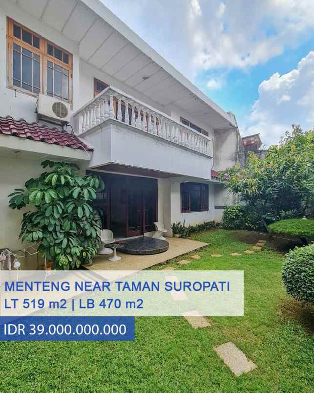 dijual rumah jl syamsu rizal menteng