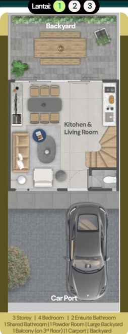 dijual rumah premium di park serpong harga dibawah 1m