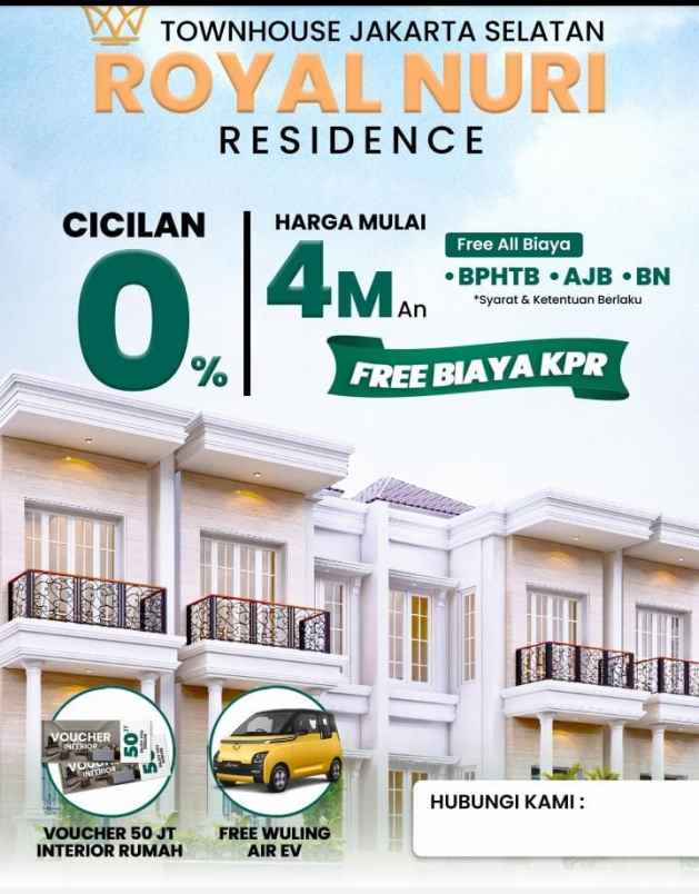 dijual rumah royal nuri residence