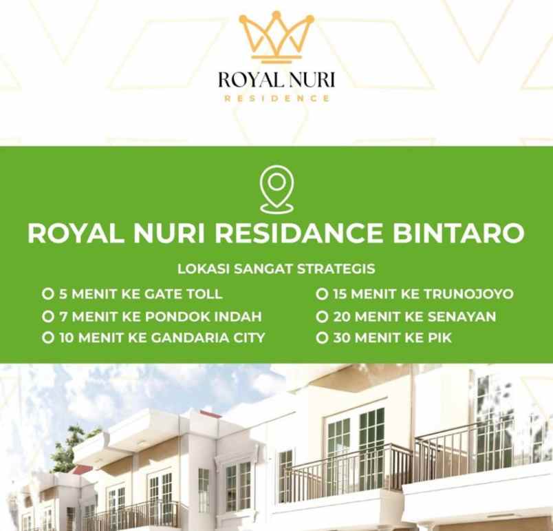 dijual rumah royal nuri residence