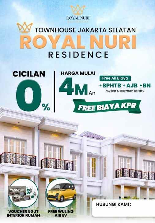 dijual rumah royal nuri residence