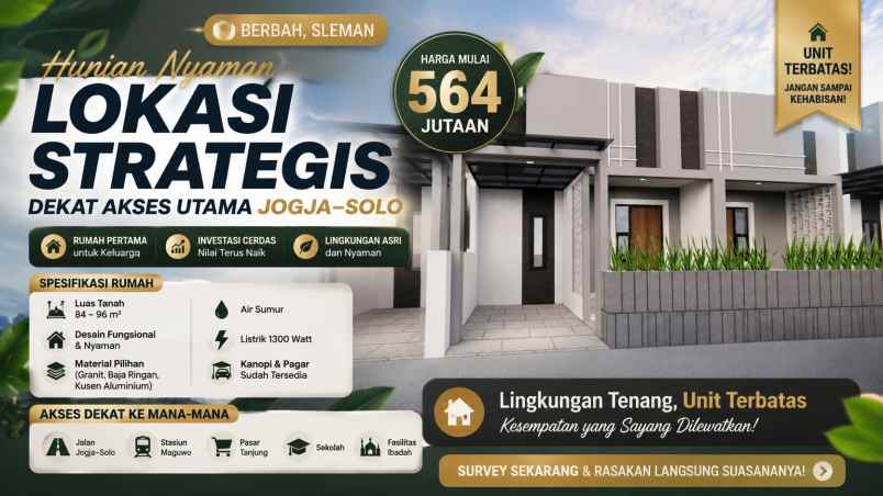 dijual rumah rumah virendra berbah