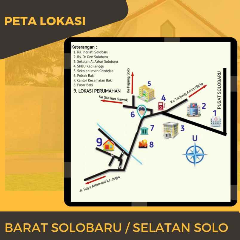 dijual rumah sawah menuran baki sukoharjo