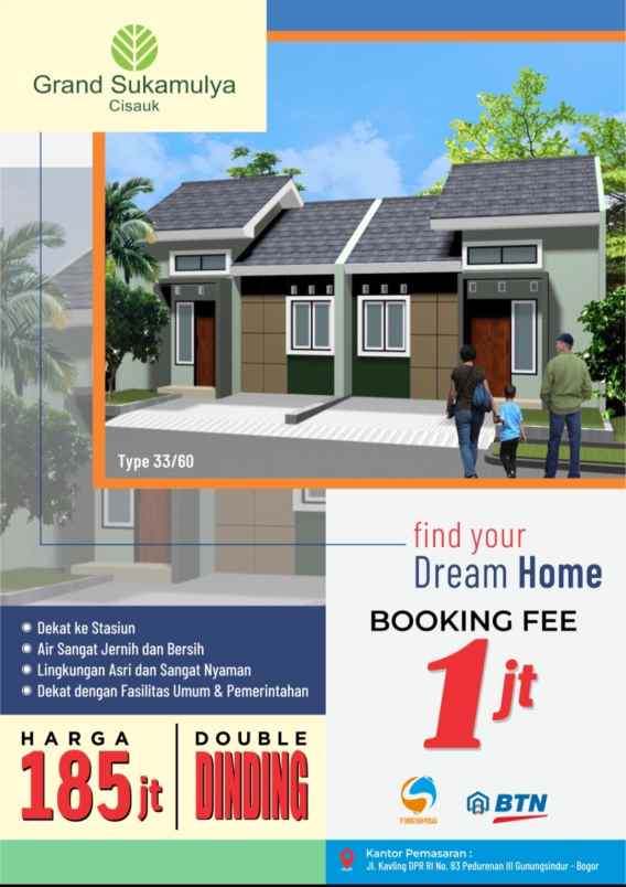 dijual rumah subsidi murah