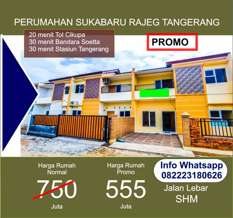 dijual rumah sukabaru rajeg tangerang