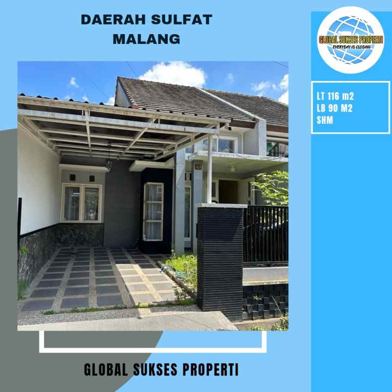 dijual rumah sulfat