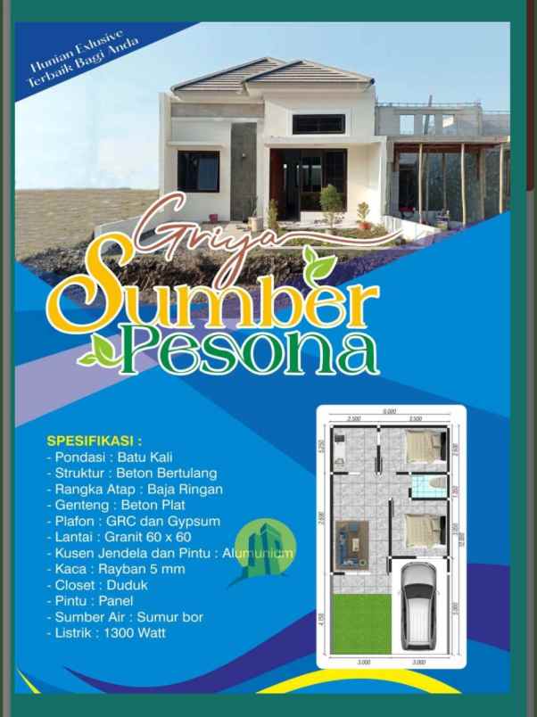 dijual rumah sumberjaya