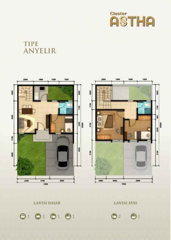 dijual rumah suvarna sutera cluster astha