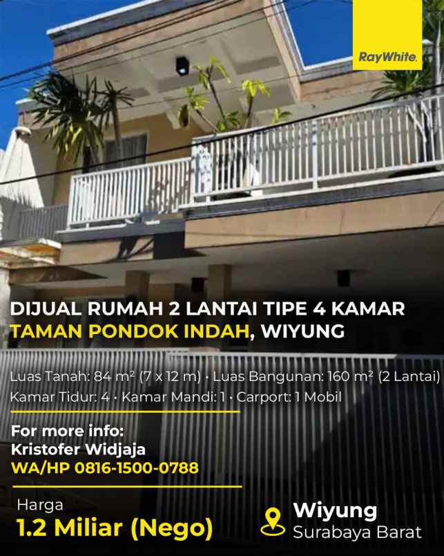 dijual rumah taman pondok indah