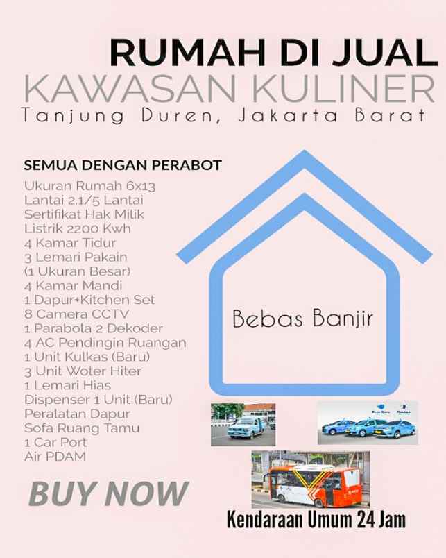 dijual rumah tanjung duren utara kec