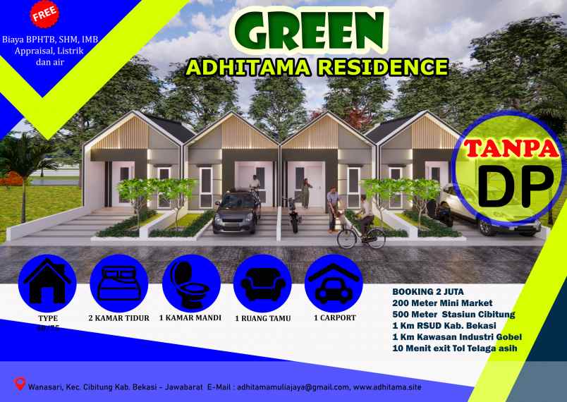 dijual rumah wanasari kec cibitung kab