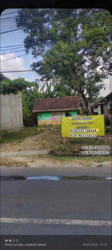 dijual tanah 0km jln raya