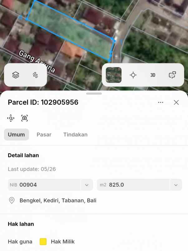 dijual tanah bengkel kedungu