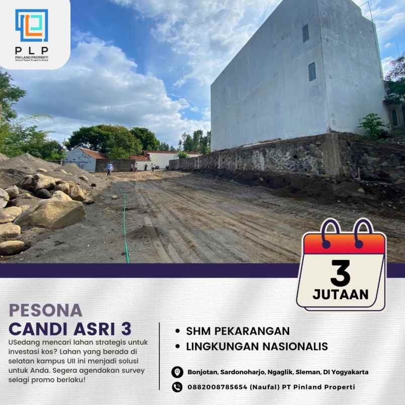 dijual tanah bonjotan sardonoharjo