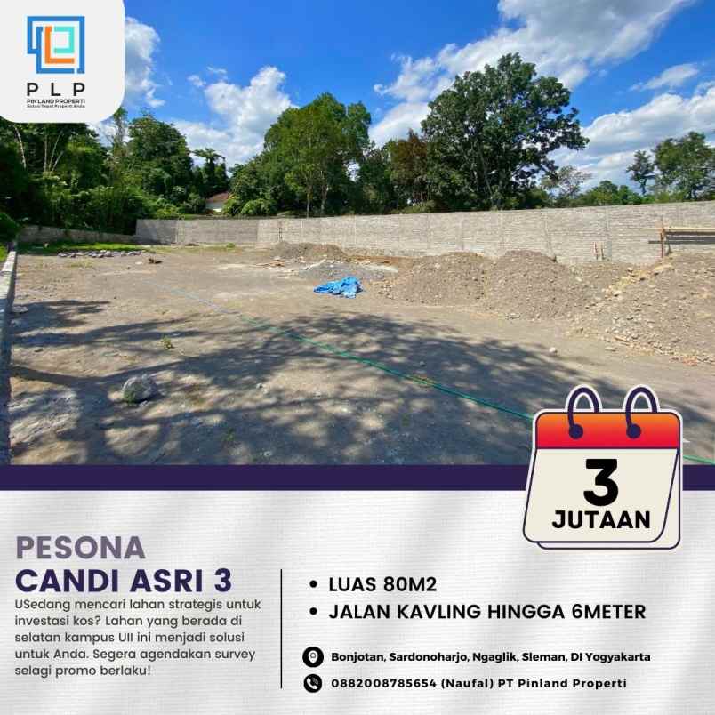 dijual tanah bonjotan sardonoharjo