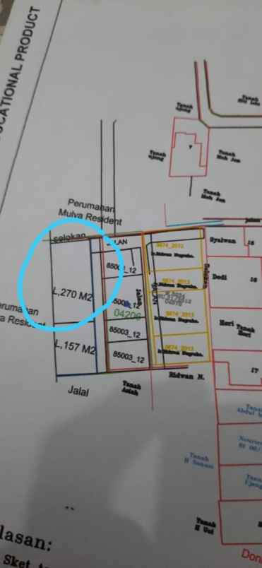 dijual tanah ciomas cluster residence