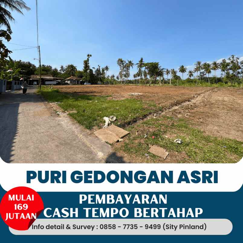 dijual tanah gedongan sumberagung