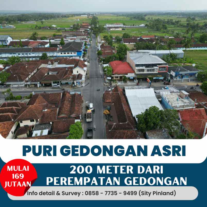 dijual tanah gedongan sumberagung