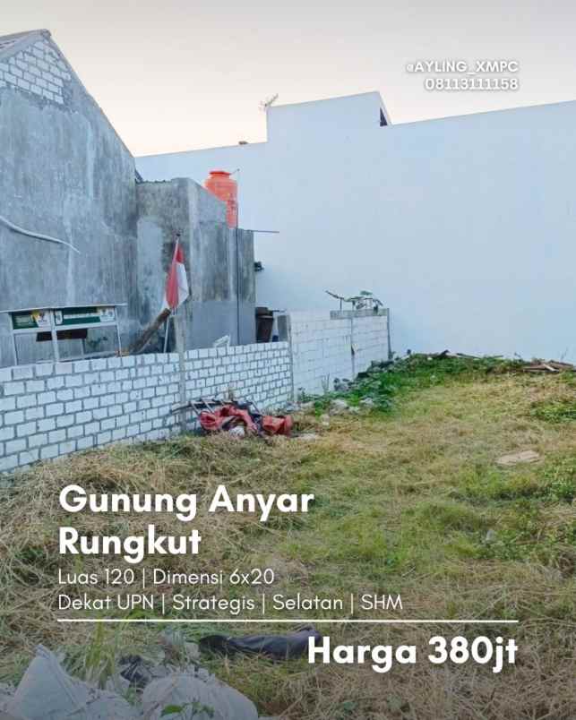 dijual tanah gunung anyar rungkut
