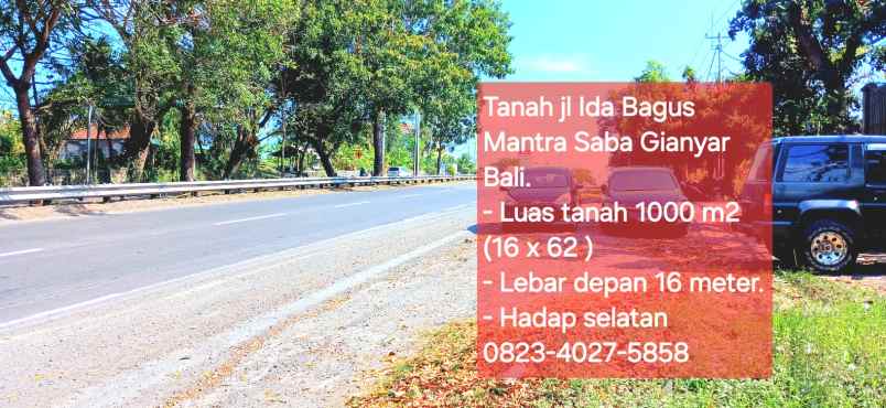 dijual tanah jalan ida bagus mantra