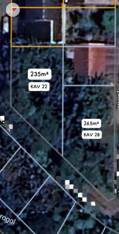 dijual tanah jl bukit cinere raya