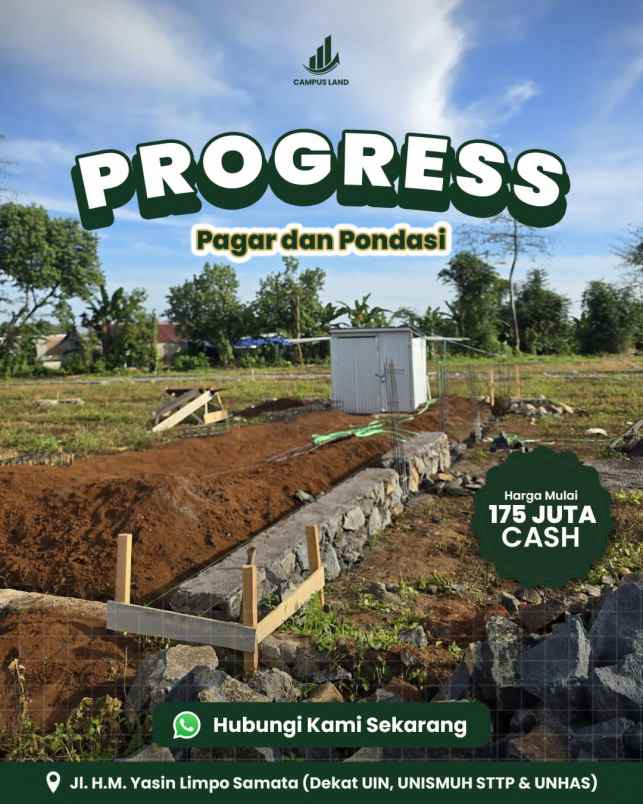 dijual tanah jl hm yasin limpo