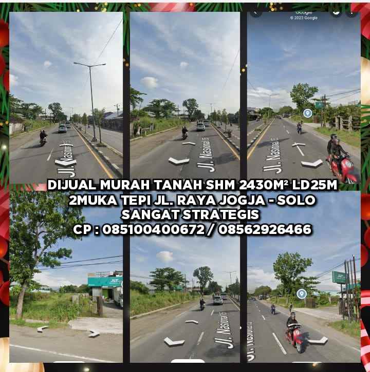 dijual tanah jl jogja solo ceper klaten