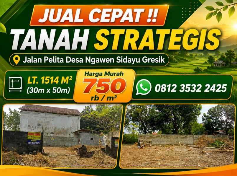 dijual tanah jl pelita desa ngawen