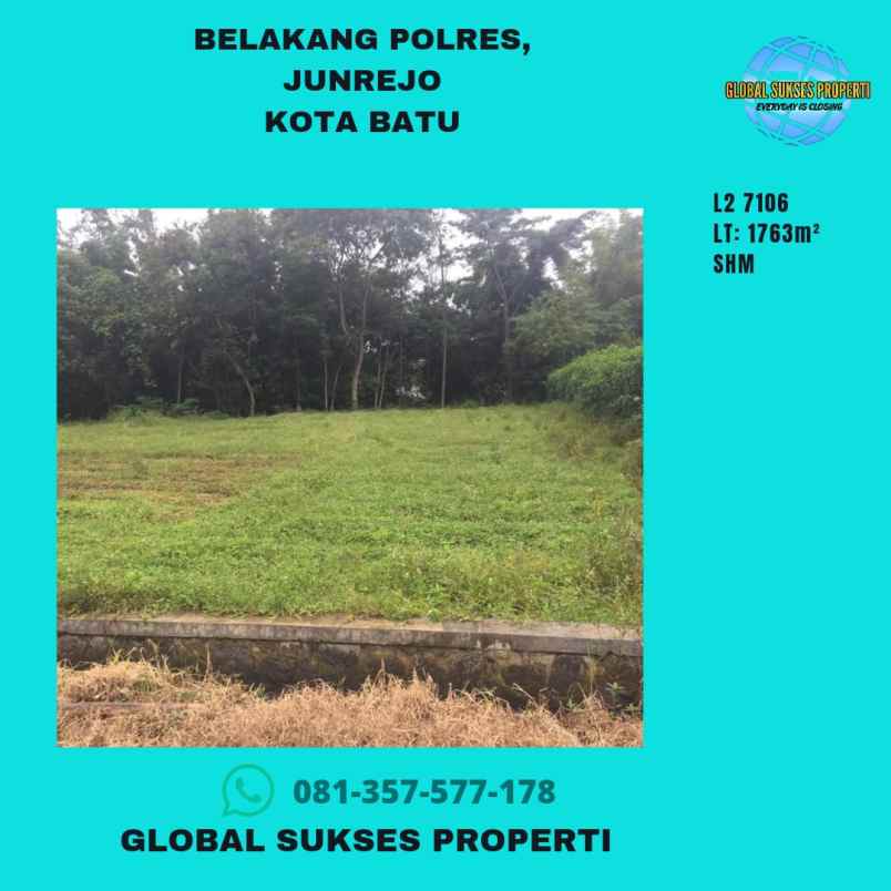 dijual tanah junrejo batu belakang