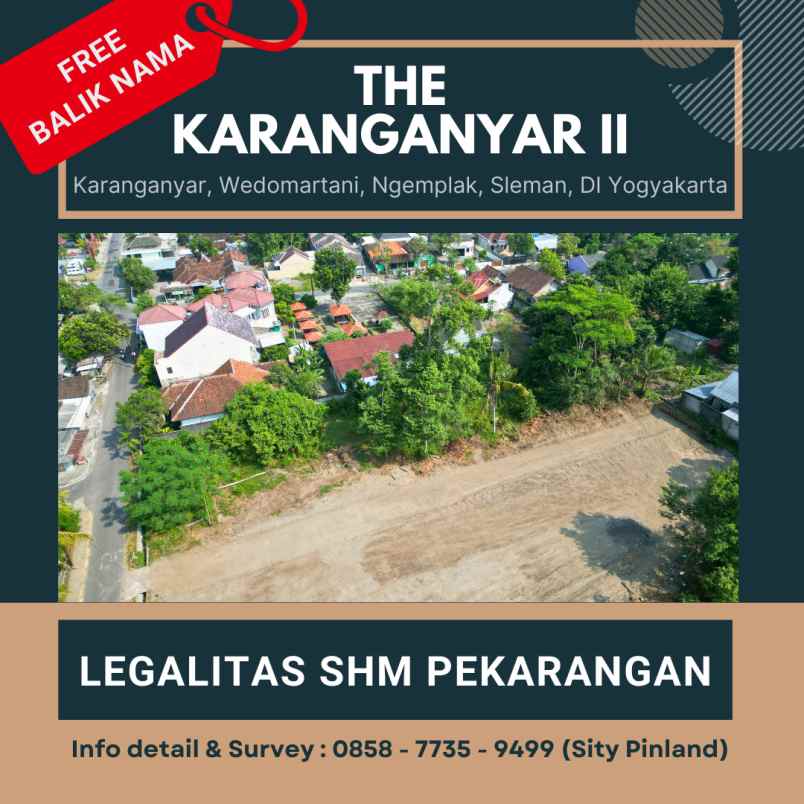 dijual tanah karanganyar wedomartani