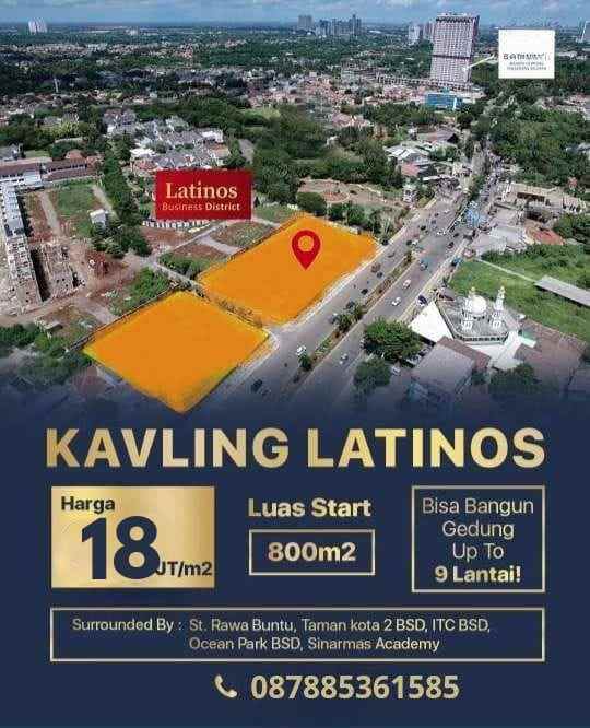 dijual tanah kavling komersial latinos