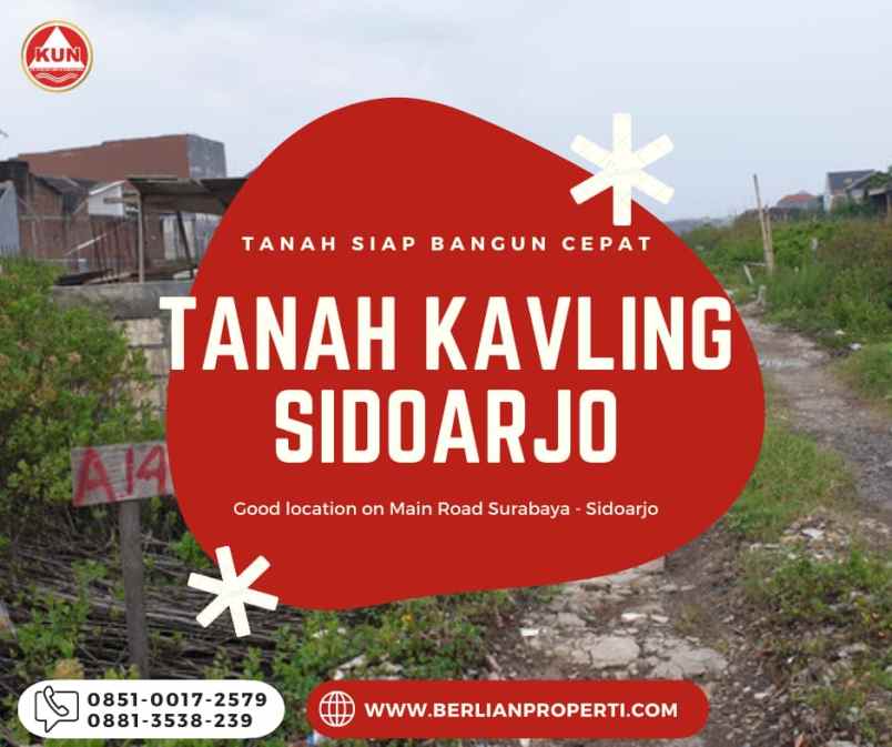 dijual tanah keboananom gedangan sidoarjo