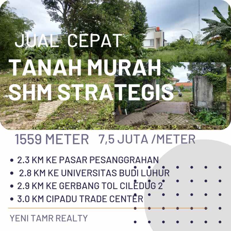 dijual tanah pesanggrahan jakarta selatan